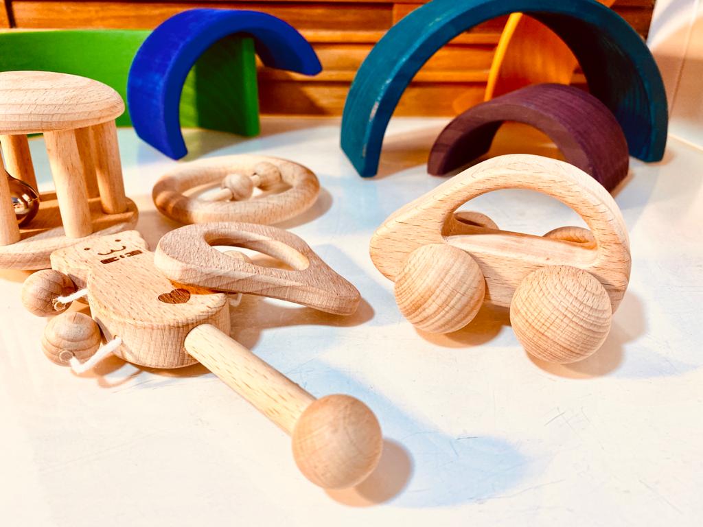 Wooden Rattle Set